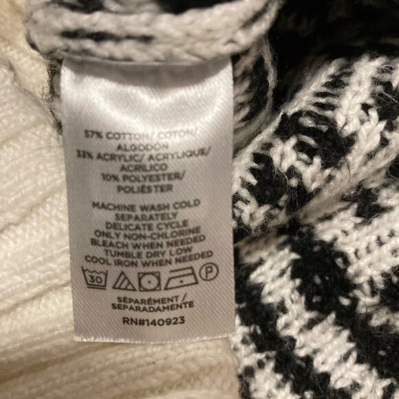 LOFT Black and White Fair Isle Women's Sweater Size S - Picture 5 of 5